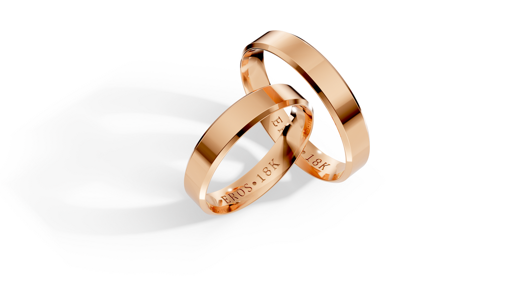 Aliança Aris Ouro 18K 4mm