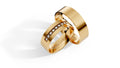 Aliança Plaza com Brilhantes Ouro 18K 6mm