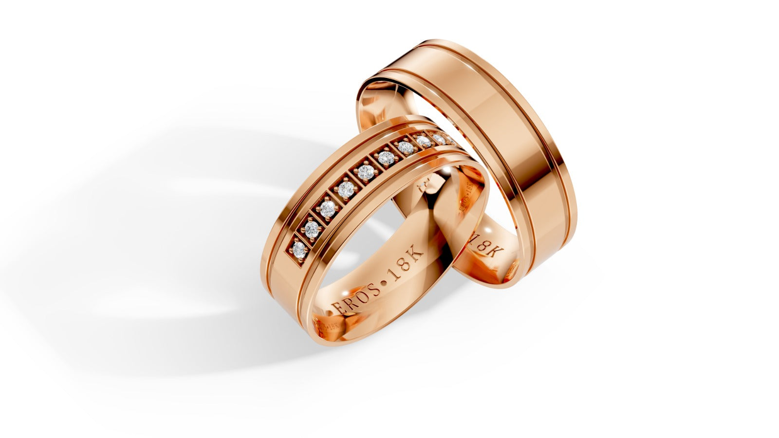 Aliança Plaza Royale Brilhantes Ouro 18K 6mm
