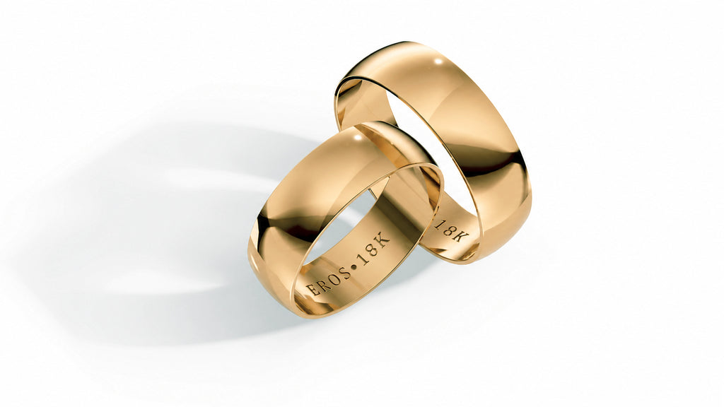 Aliança Essence Ouro 18K Interior Reto  6mm