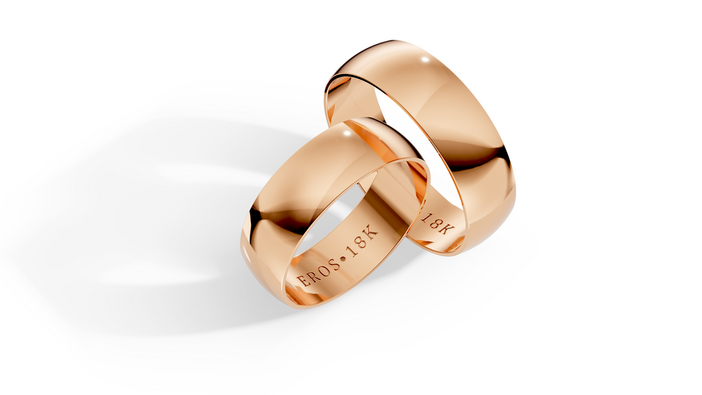 Aliança Essence Ouro 18K Interior Reto  6mm