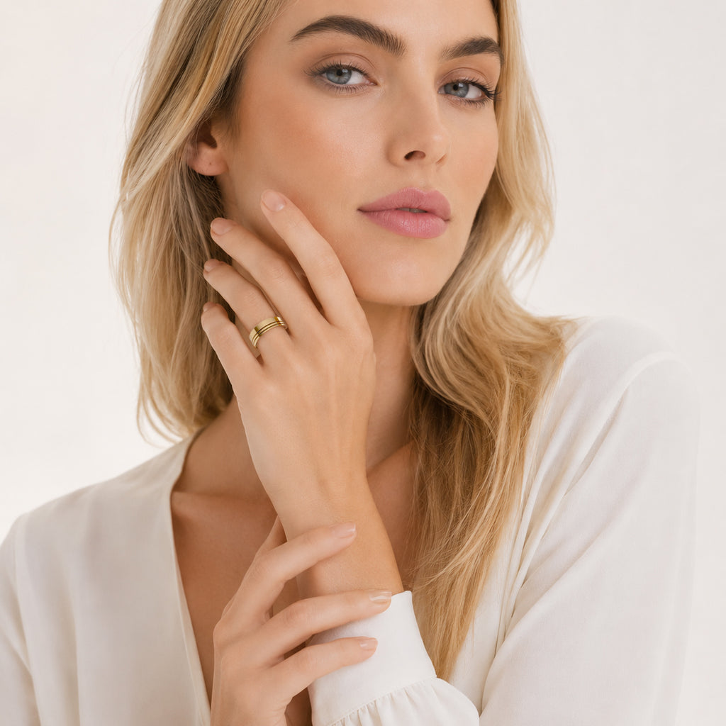 Aliança Axiom Ouro 18K 6mm